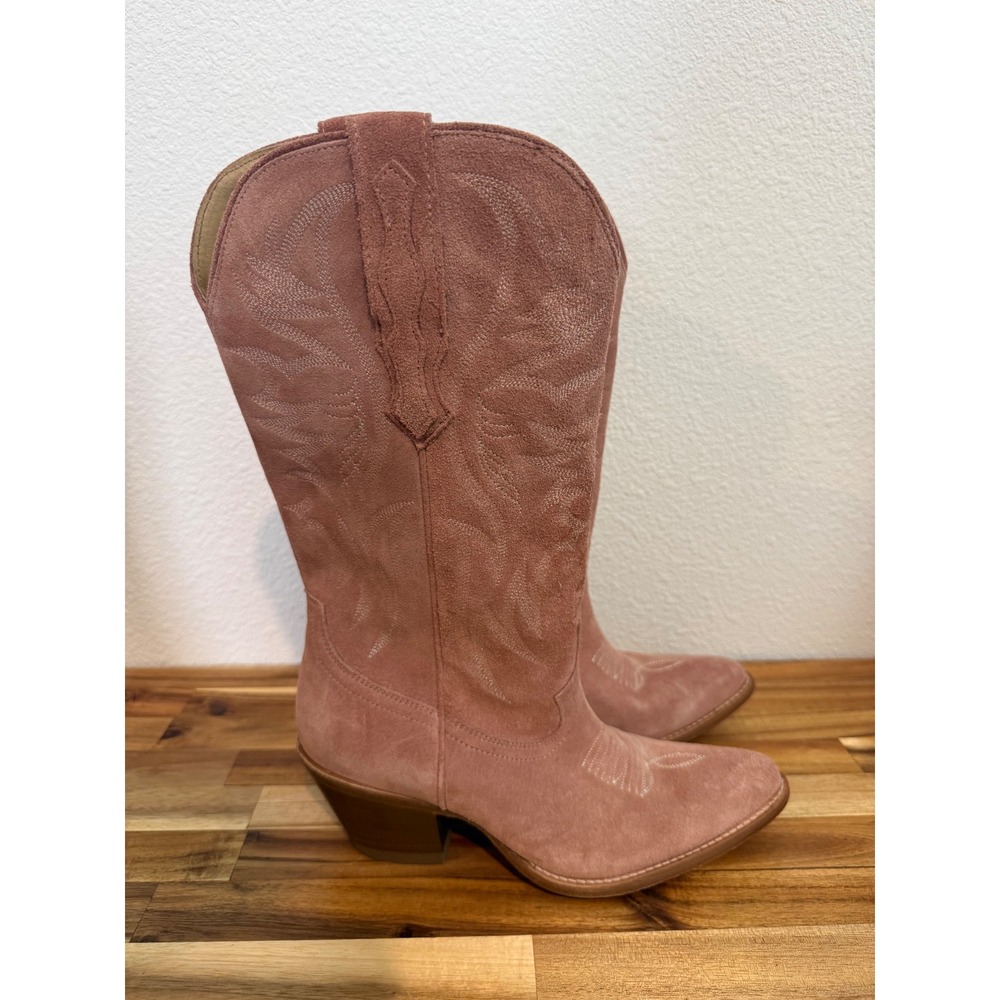 Idyllwind Miranda Lambert Charmed Life Pink Suede Western Cowboy Boots Womens 9B - Picture 3 of 6